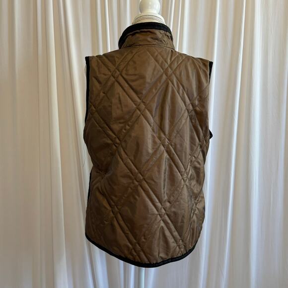 ACTIVOLOGY Reversible Vest Fits L Fur & Leather Trim Boho Luxe Rustic Glam Cozy - Picture 4 of 8